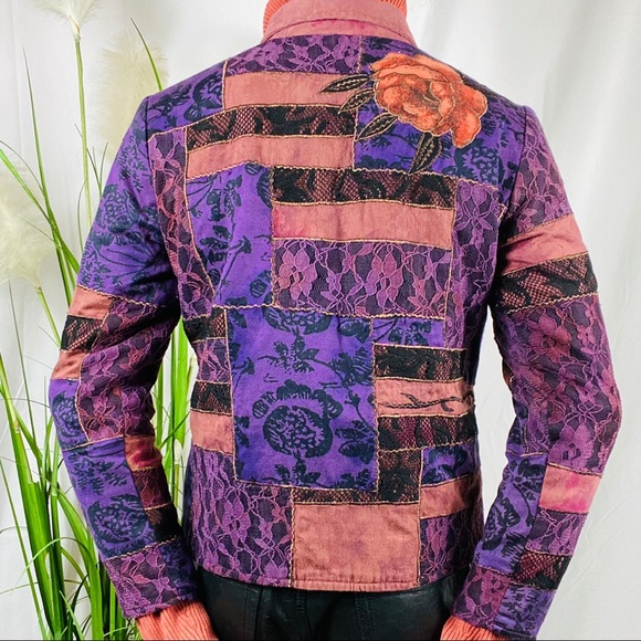 Patchwork purple jacket - Picture 2 of 4